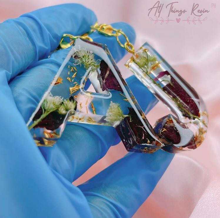 bouquet initial keychain 💐 (A-Z, 0-9)