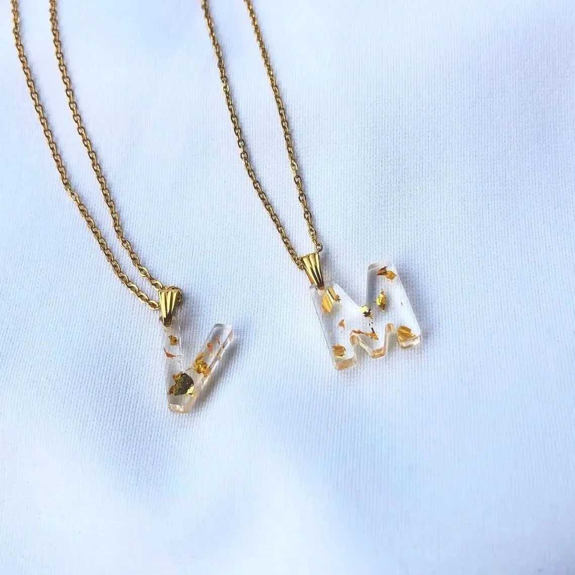 greenbone initial necklace 🍃